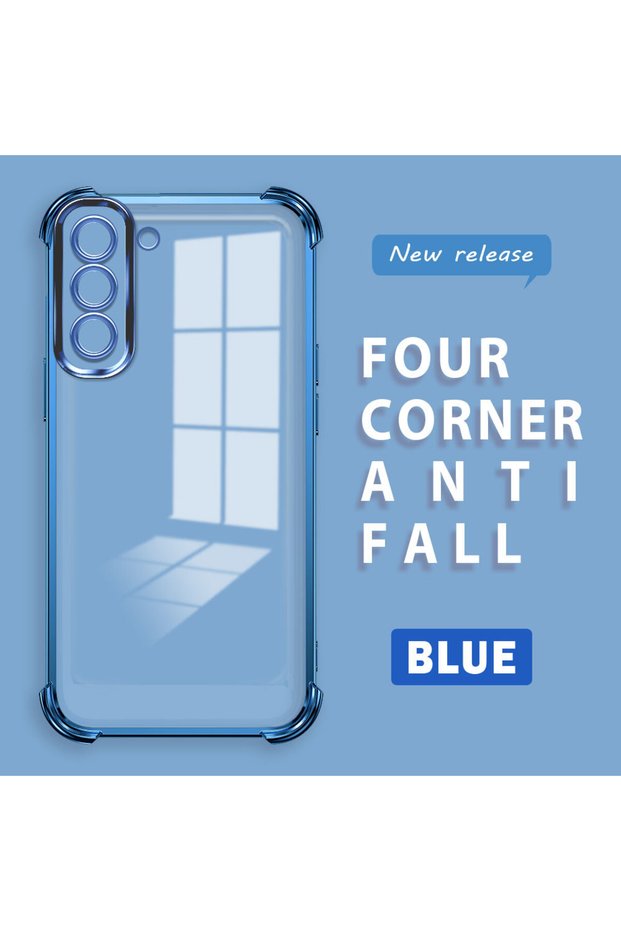 Samsung Galaxy S21 Fe 5g Compatible Four Corner Thickened Anti Fall Transparent Silicone Coating Case