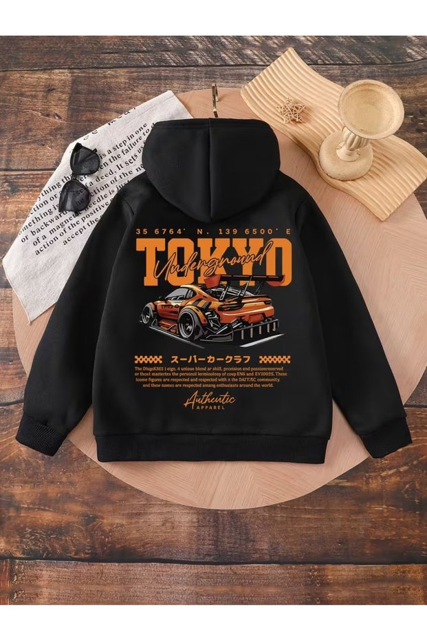 Tokyo Racing Los Angeles California Teen Hooded Sweatshirt