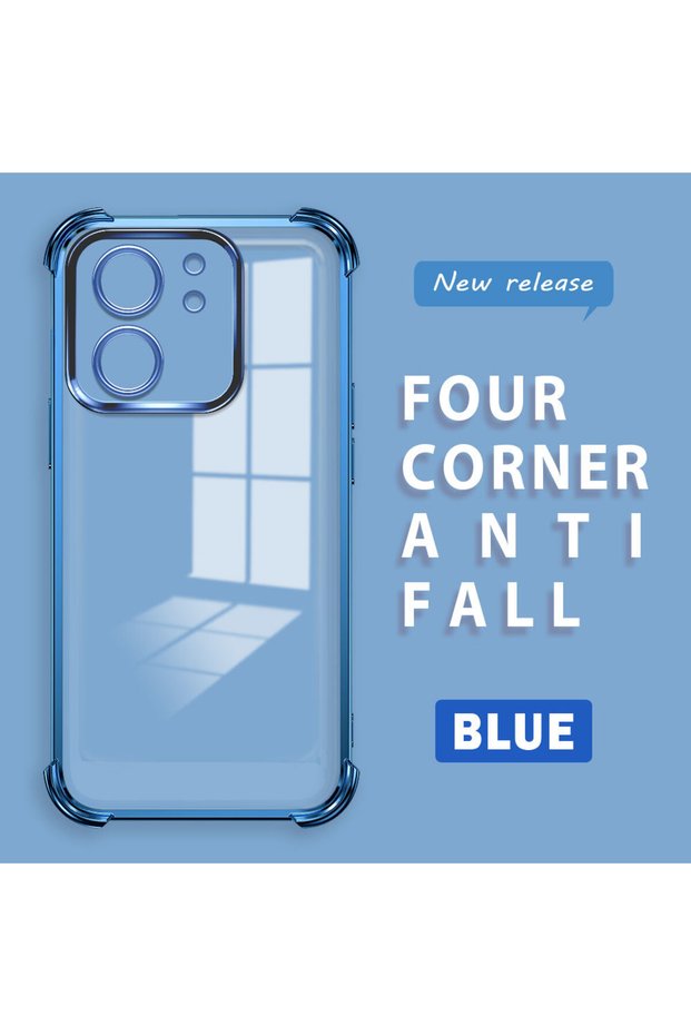 Mi 13t Pro/Mi 13t Compatible Transparent Four-Corner Silicone Coating Glossy Edge Case