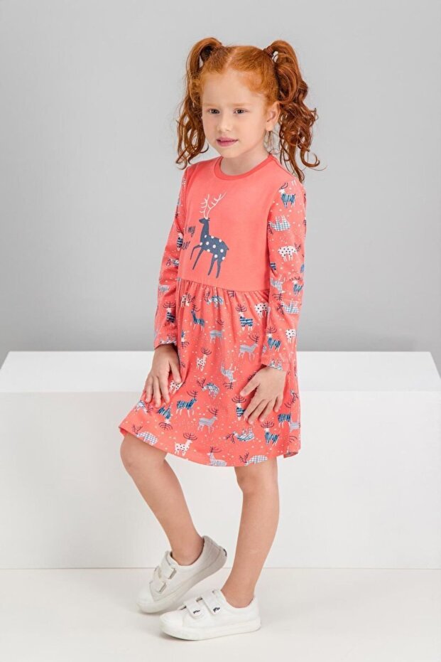 My Deer Pomegranate Girl's Dress