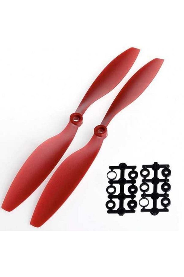 1045 Plastik Drone Cw/ccw Pervane Seti-kırmızı - 1