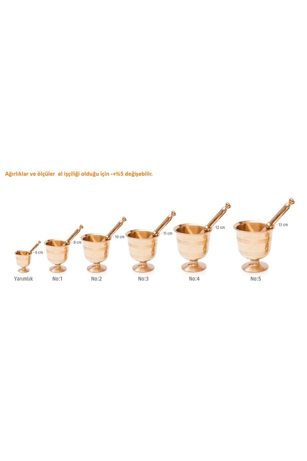 Tarihi El Yapımı Prinç Havan No:2, 11 Cm - 2