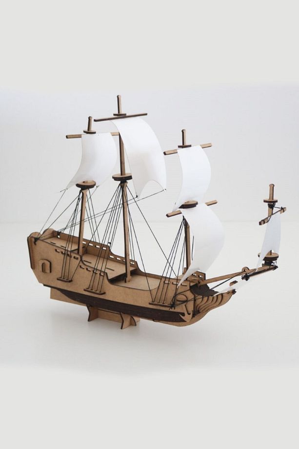 Ahşap Puzzle, 3d Ahşap Puzzle Korsan Gemisi, 89 Parça - 2