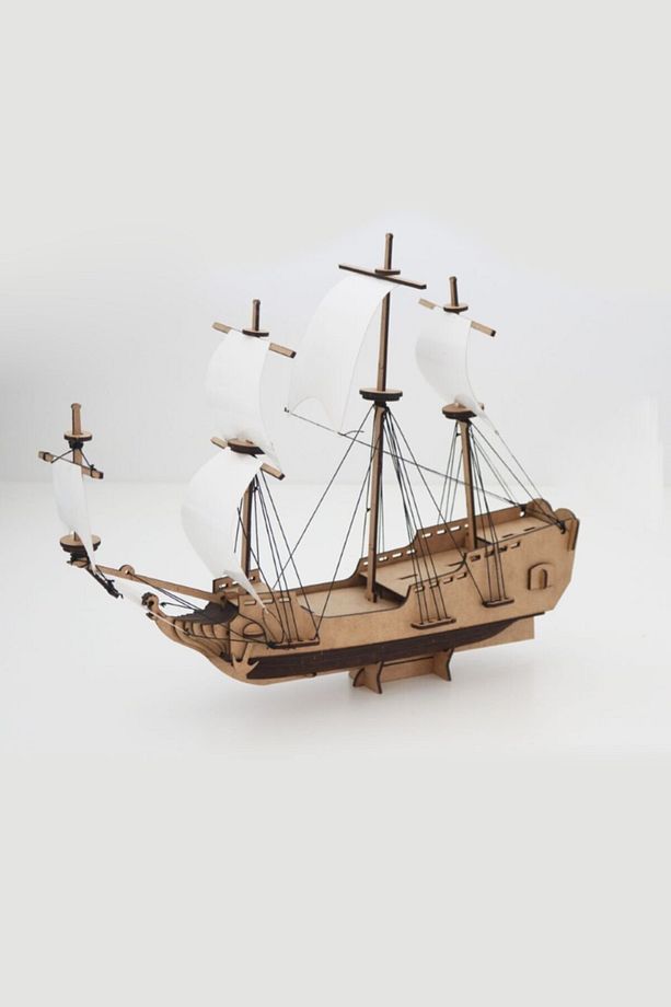 Ahşap Puzzle, 3d Ahşap Puzzle Korsan Gemisi, 89 Parça - 4