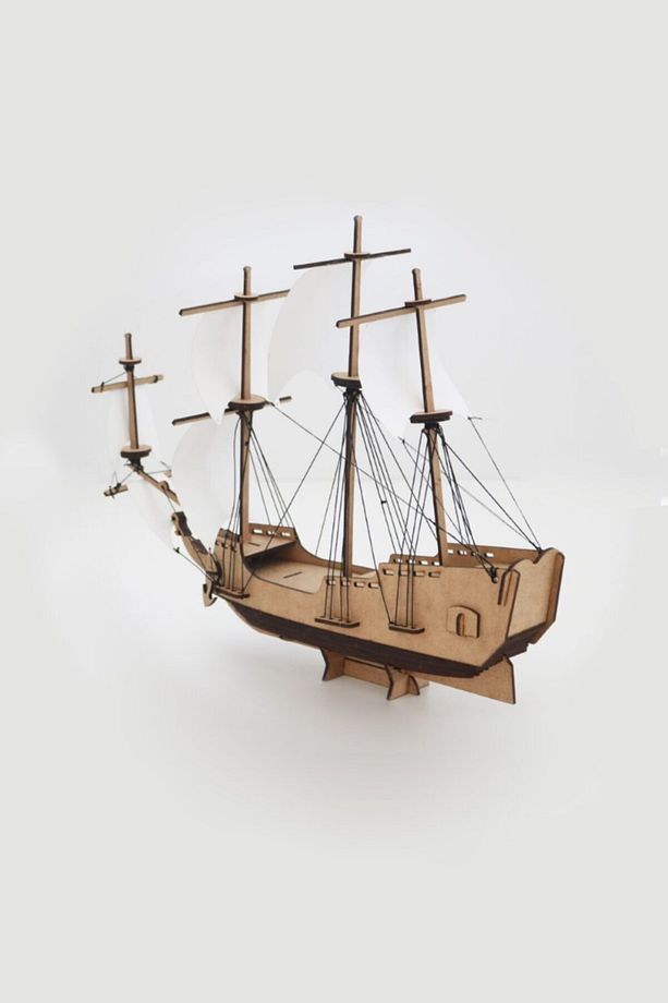 Ahşap Puzzle, 3d Ahşap Puzzle Korsan Gemisi, 89 Parça - 6