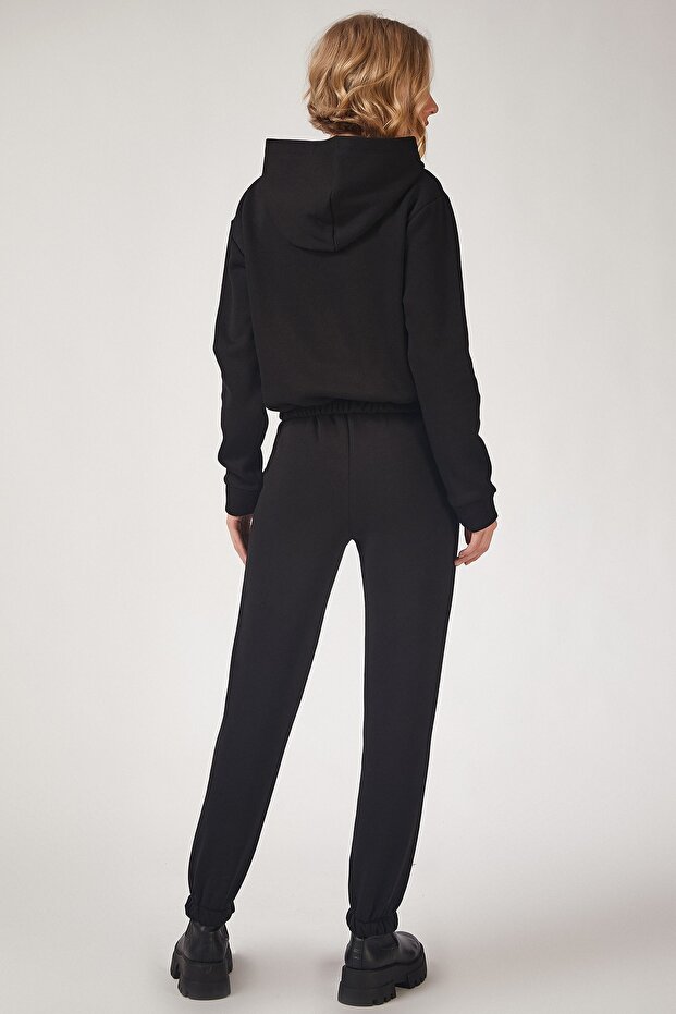 Dámska čierna fleecová tepláková súprava NASA s potlačou LD00022 - 3