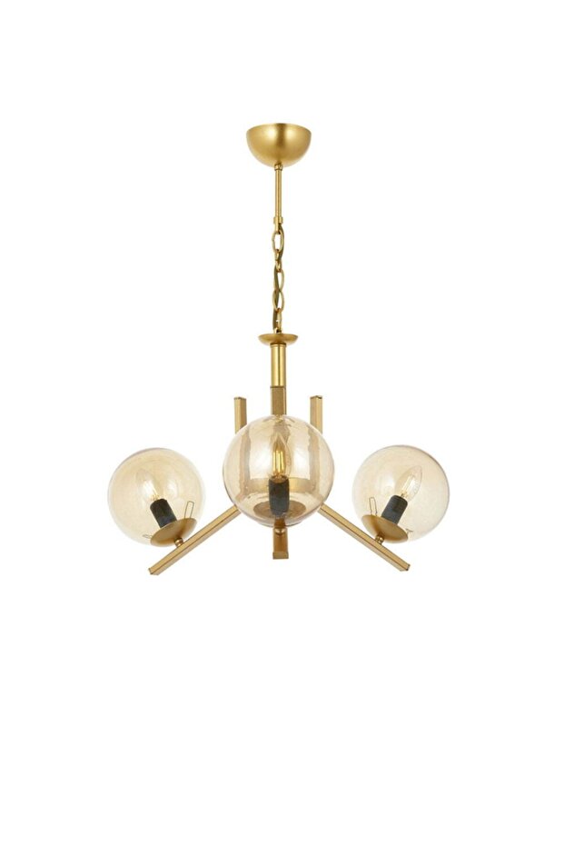 Larin Avize Bal Luster 3lü Gold Avize - 1