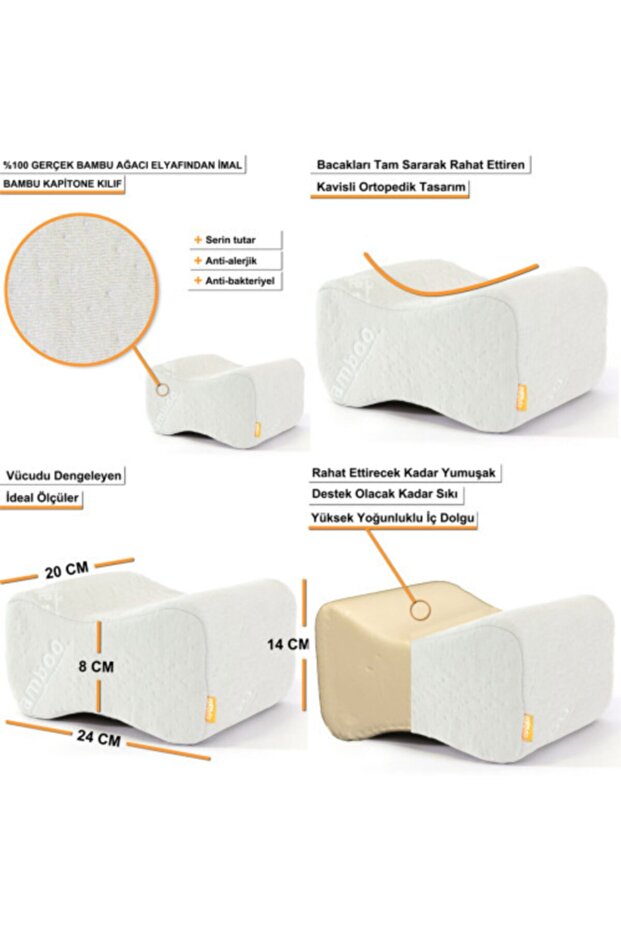 Bambu Serisi Ortopedik Diz Yastığı - 3