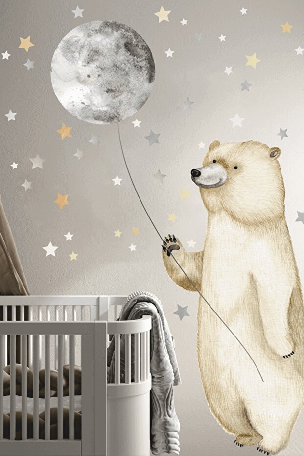 Moon Bear Duvar Stickerı - 2
