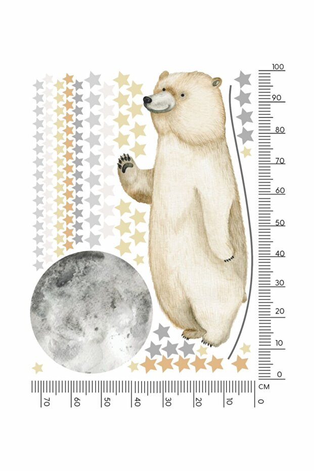 Moon Bear Duvar Stickerı - 3