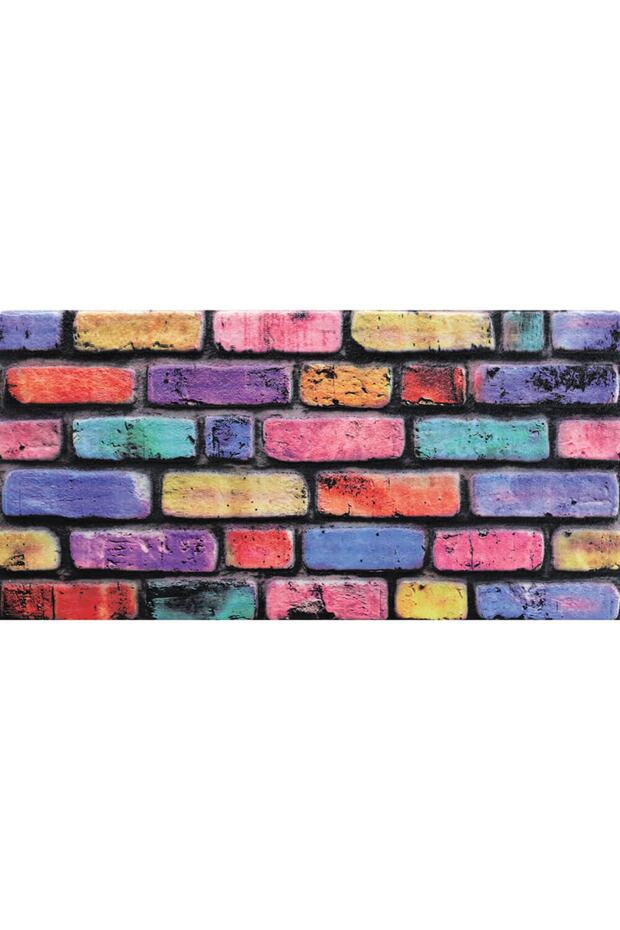 5 Adet (2,5M2) X Tuğla Desenli 3 Boyutlu Renkli Strafor Köpük Duvar Kaplama Paneli (BR-520) - 2