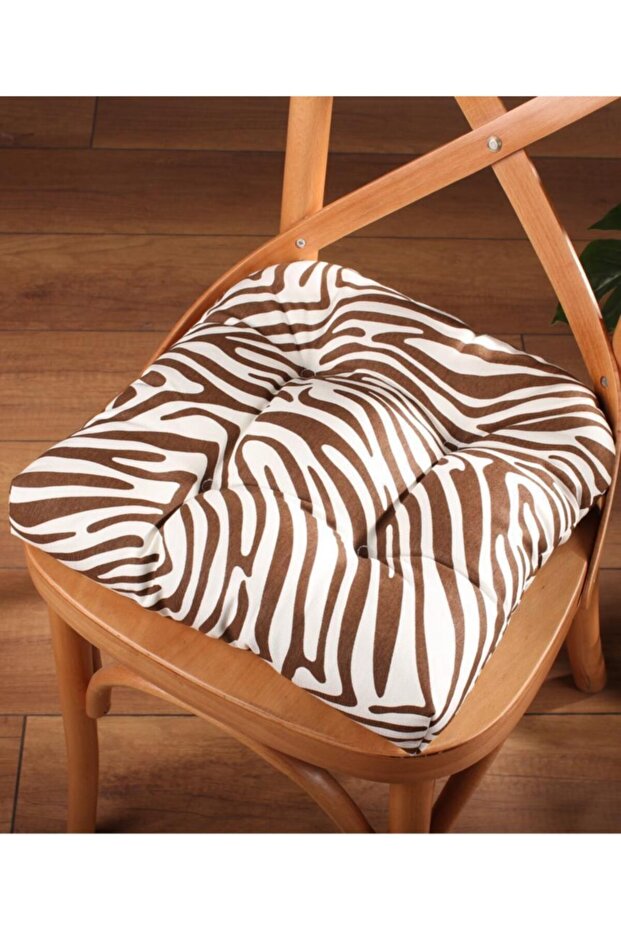Luxury Fluffy Zebra Coffee Cushion Special Luxury Stitched Lace Up 40x40cm