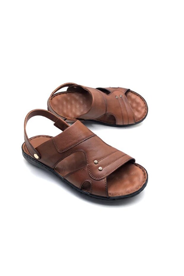Men's Leather Large Size Orthopedic Massage Sandals