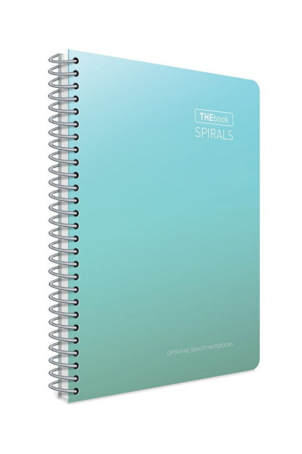 The Book Spirals 17x24 100 Sheets Spiral Hard Cover Notebook (5513) Striped Pastel Green