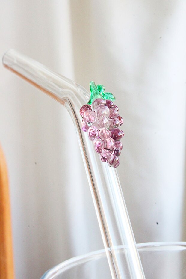 Üzüm Figürlü Tekli Cam Pipet - 2