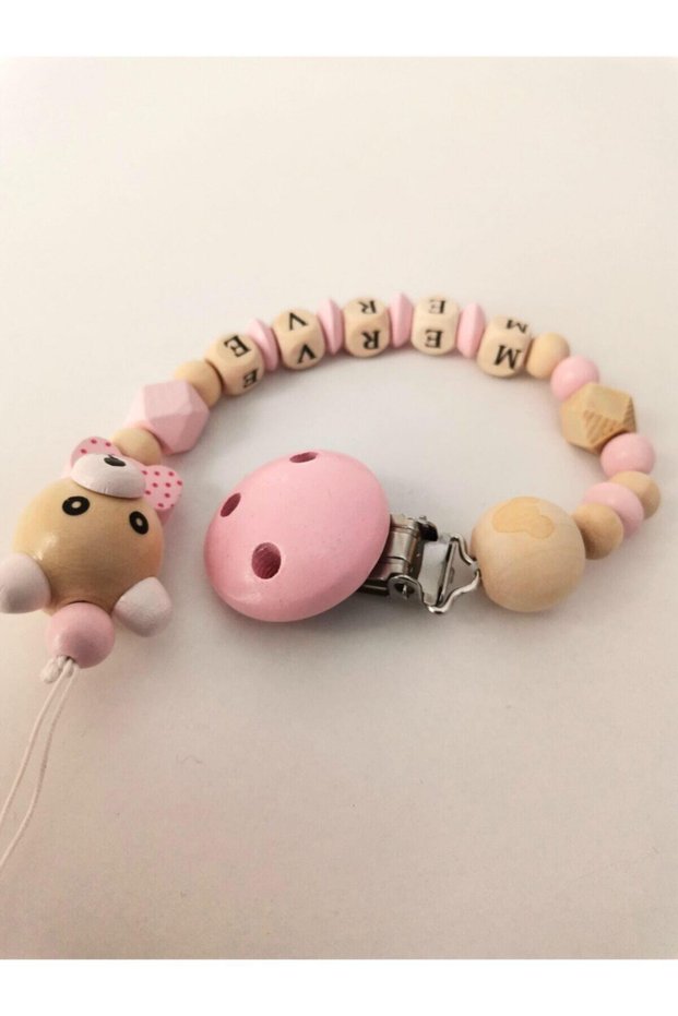 Baby Pacifier Chain Made of 100% Natural Wooden Products