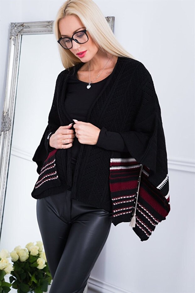 Örgülü Triko Hırka - 5