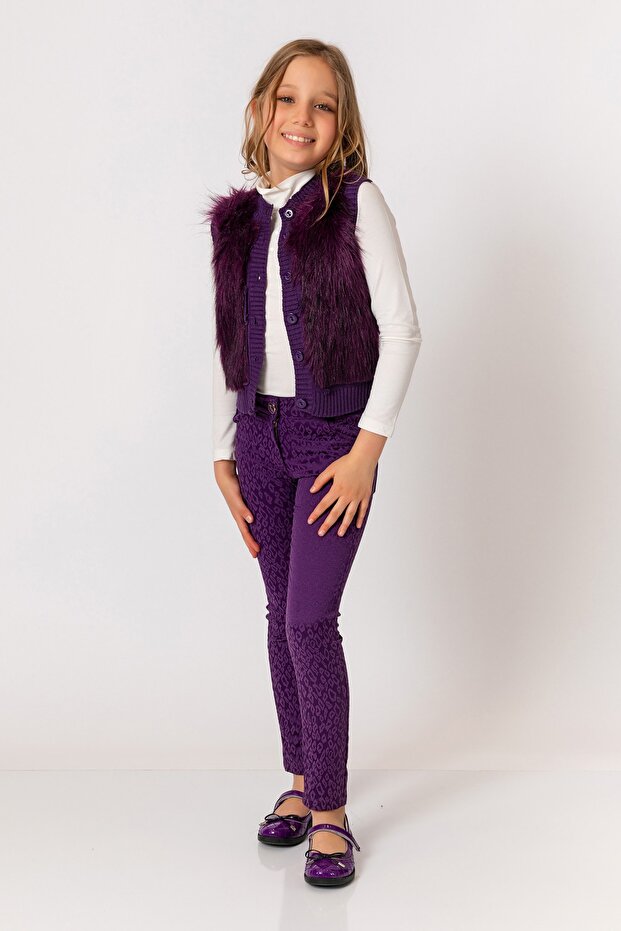 Devojčice ljubičaste pantalone - 3