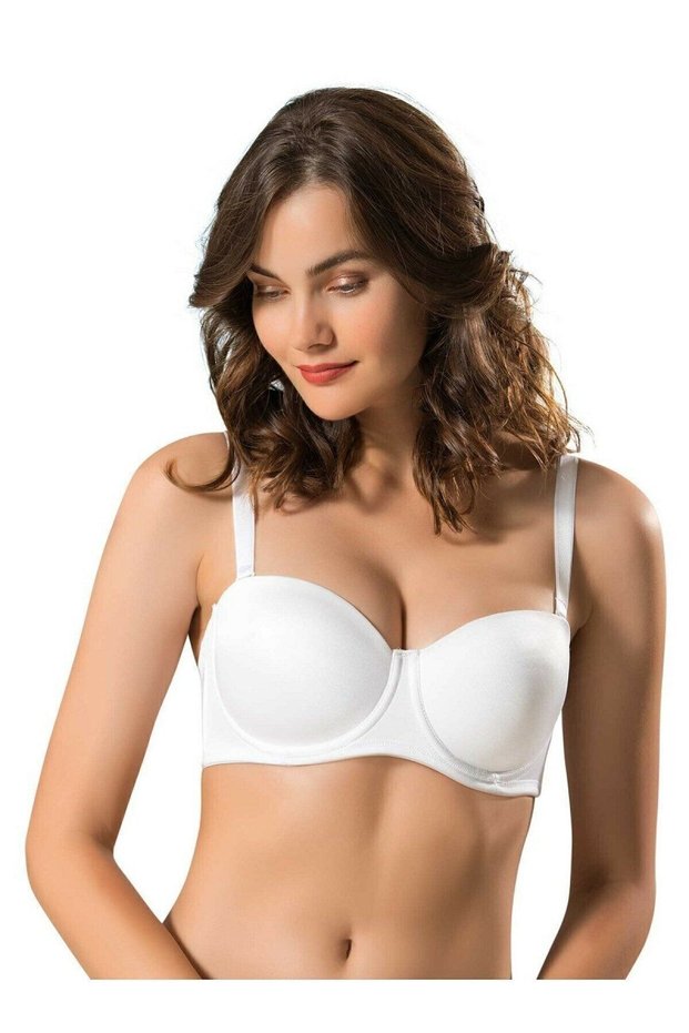 Women's Non-Padded, Non-Filled Gathering Bra, White