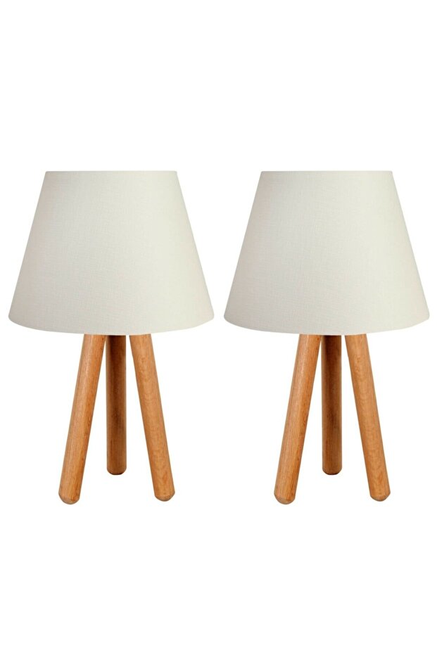 Ikili Abajur Seti Beyaz - 1