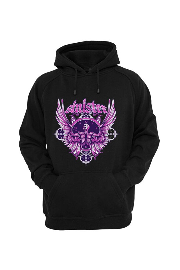 Black Sinister Printed Oversize Sweatshirt