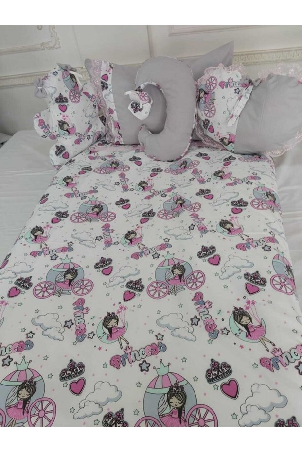 Montesseri Baby & Kids Princess Duvet Cover (Silicone Quilt Pillow)90*190 Sleeping Set