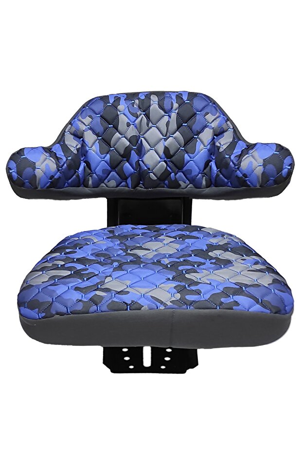 غطاء مقعد جرار مموه باللون الأزرق مع مسند ذراع ثابت - Impertex BB-728