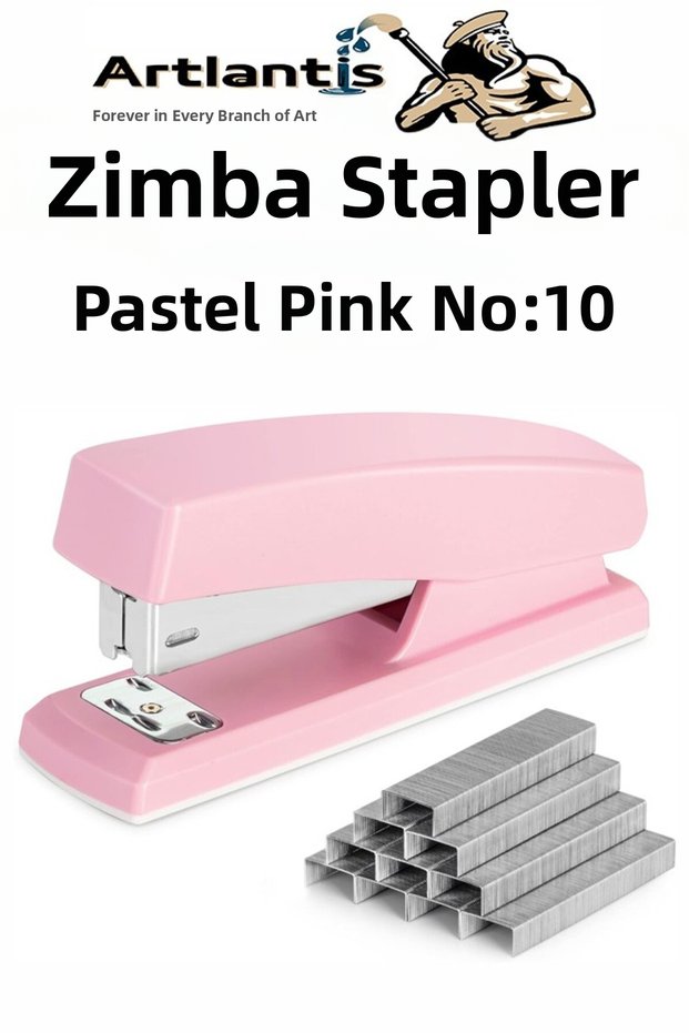 Light Pink Stapler No:10 1 Piece Small Stapler and Wire 15 20 Sheets Office School Learn