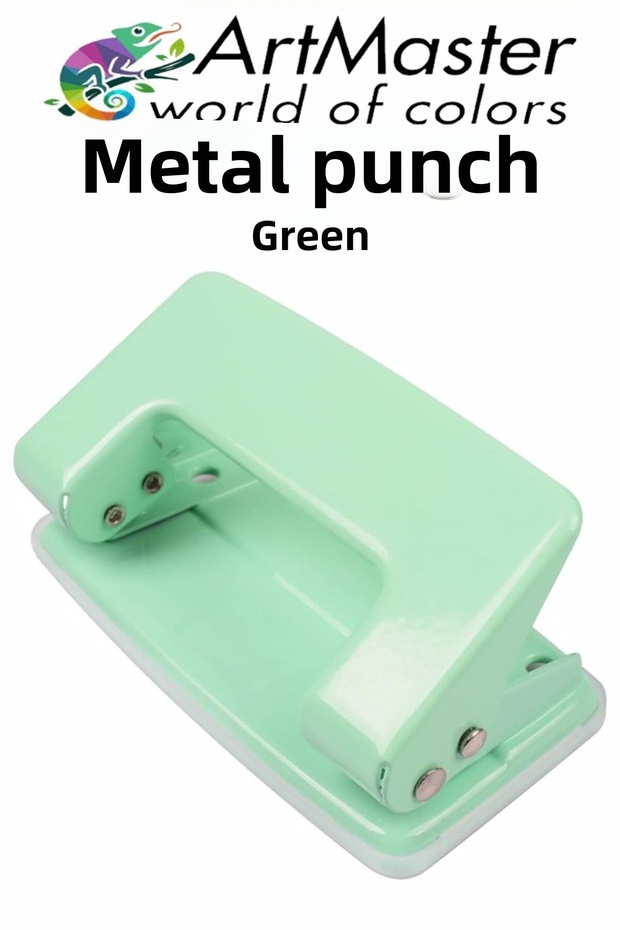 Light Green Hole Punch Metal 1 Piece 10 Sheets Energy-Saving Hole Punch Perforator Paper Puncher 1 Pack