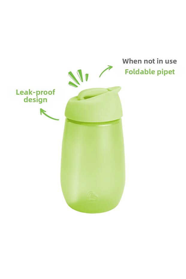 Simple Clean Washable Drinking Cup with Straw | 296 ml | 12 Months+ | Green | Bpa Free