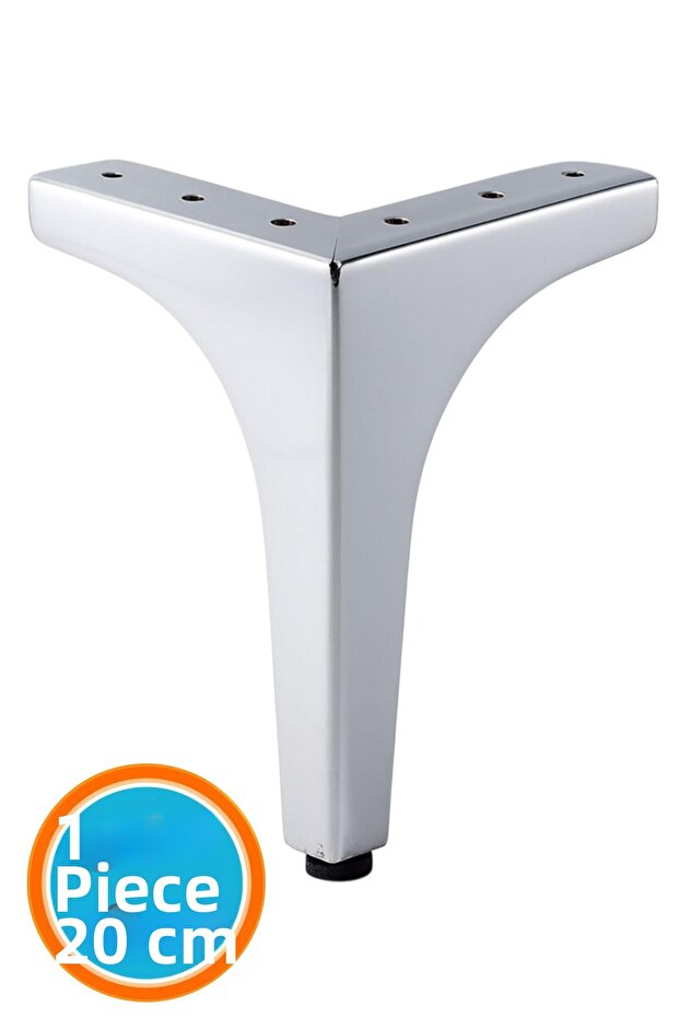 Furniture Leg Modern Sofa Durable Triangle Unit Leg Feet 20cm Silver Chrome Metal