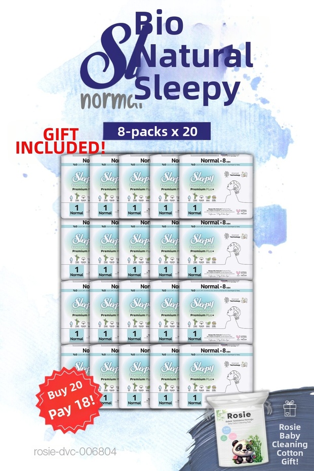 Bio Natural 8-Pack Normal Pads Buy 20 Get 18 and Rosie