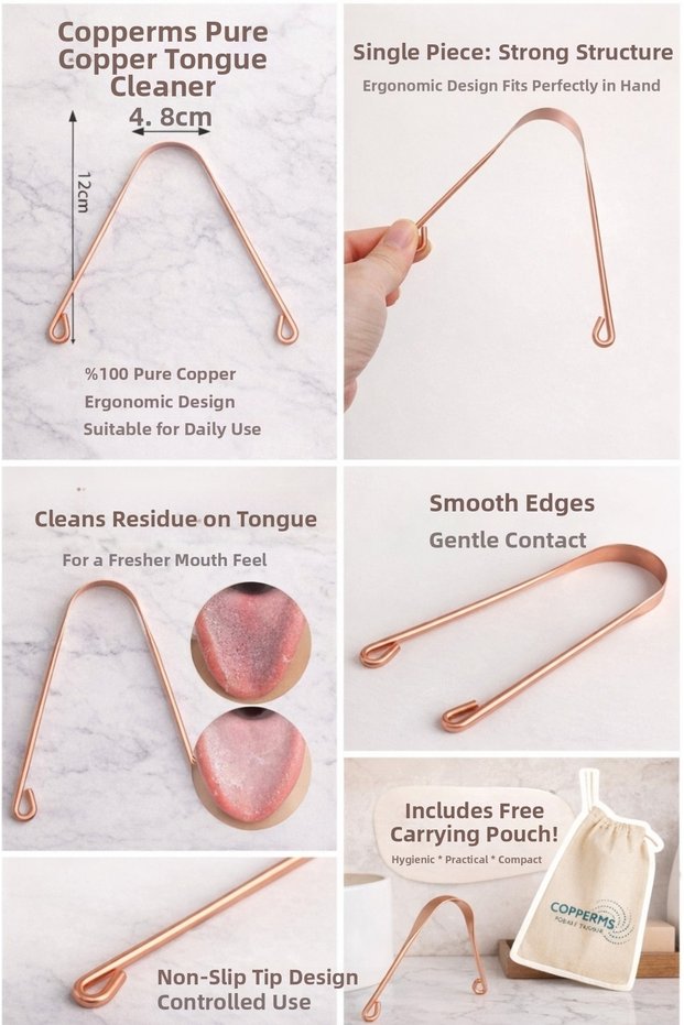 Healing Tounc Tongue Cleansing Stick (Pure Copper) Without Germ