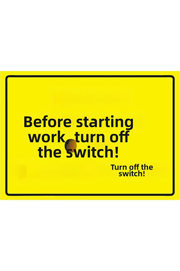 Turn Off the Switch before Welding! Isg Warning Sign Pvc A5 15X21 cm