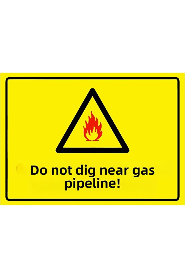 Do Not Dig the Gas Pipeline! Isg Warning Sign Pvc A4 21X30 cm