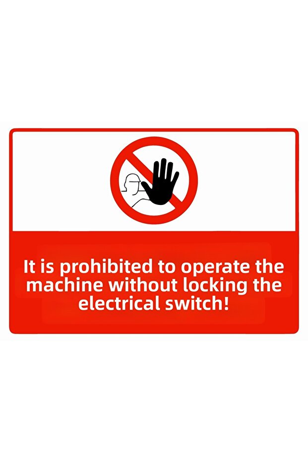 Disassembling the Machine Without Locking the Electrical Switch Is Prohibited! Isg Warning Sign Pvc A5 15X21 cm