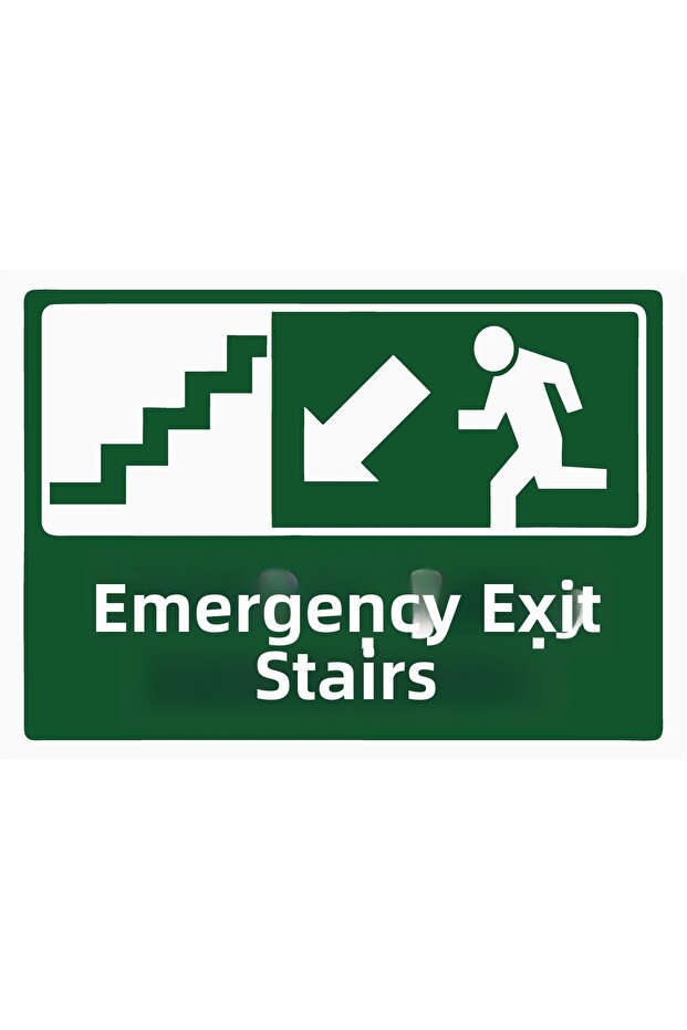 Fire Exit Staircase Isg Warning Sign Pvc A3 30X42 cm
