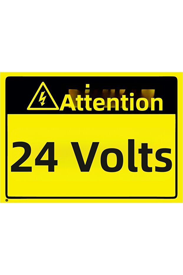 Attention 24 Volt Isg Warning Sign Pvc A4 21X30 cm