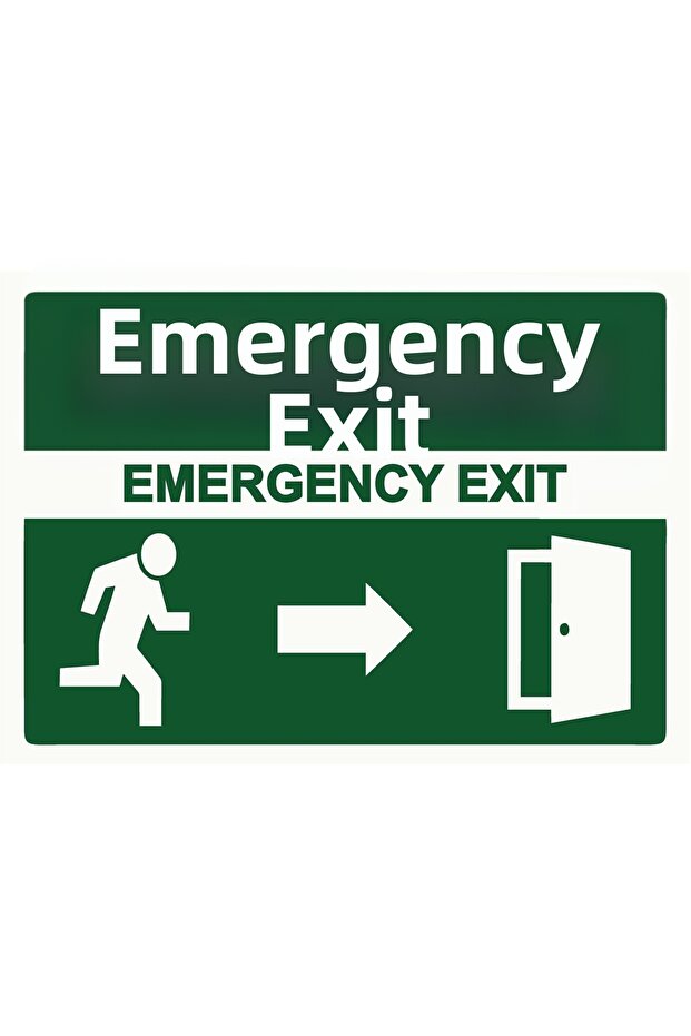 Emergency Exit Emergency Exit Isg Warning Sign Pvc A5 15X21 cm