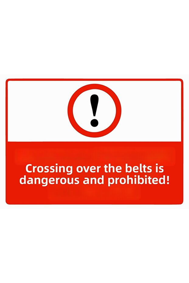 لافتة تحذيرية: المرور عبر الأشرطة خطير ومرموق، مصنوعة من مادة PVC، مقاس A4 21×30 سم