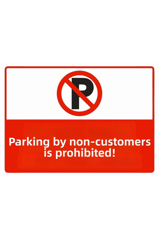 Customers Are Not Allowed to Park Their Private Vehicles! Isg Warning Sign Pvc A3 30X42 cm