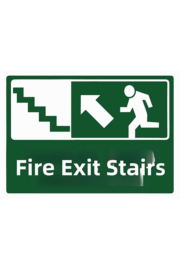 Fire Exit Staircase Isg Warning Sign Pvc A3 30X42 cm