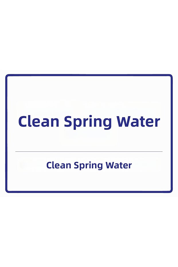 لافتة تحذيرية من مياه الينابيع النظيفة CLEAN SPRING WATER مصنوعة من مادة PVC مقاس A5 15×21 سم