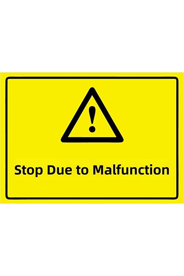 Warning Sign of Failure Stop Isg Pvc A5 15X21 cm