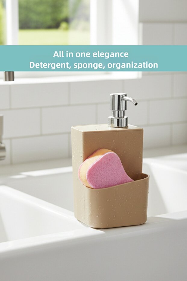 Smart Liquid Soap Dispenser and Detergent Dispenser with Sponge Chamber - 650 ml