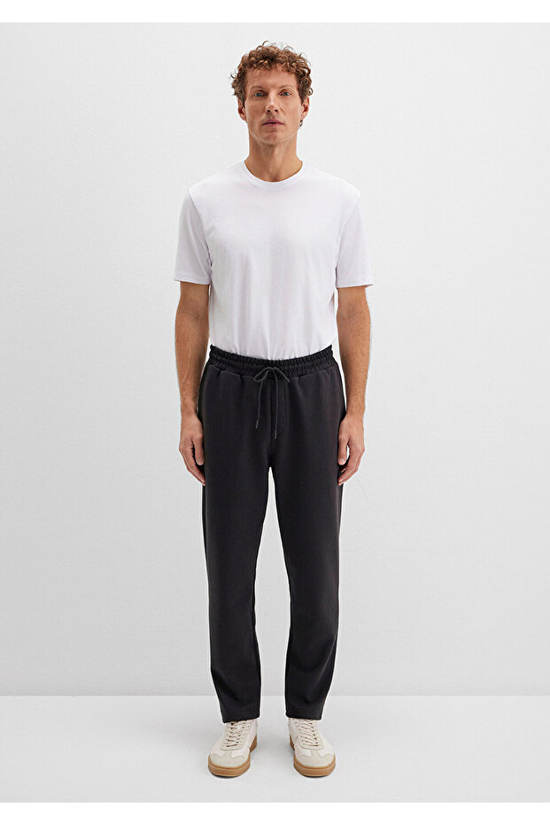 Siyah Basic İnterlok Eşofman Altı 0010343-900 - 3