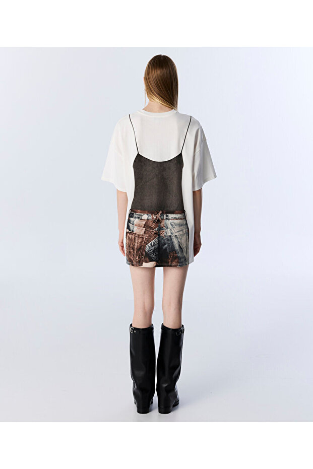 GÖRSEL BASKILI OVERSIZE TİŞÖRT - 6