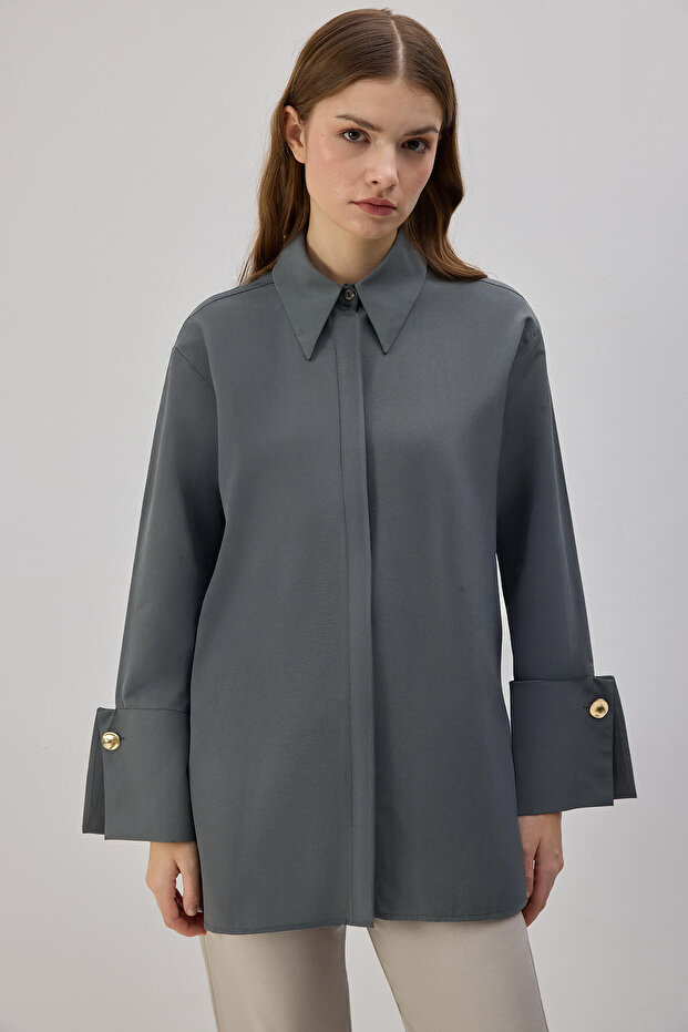 Poplin ing - széles mandzsetta - 2