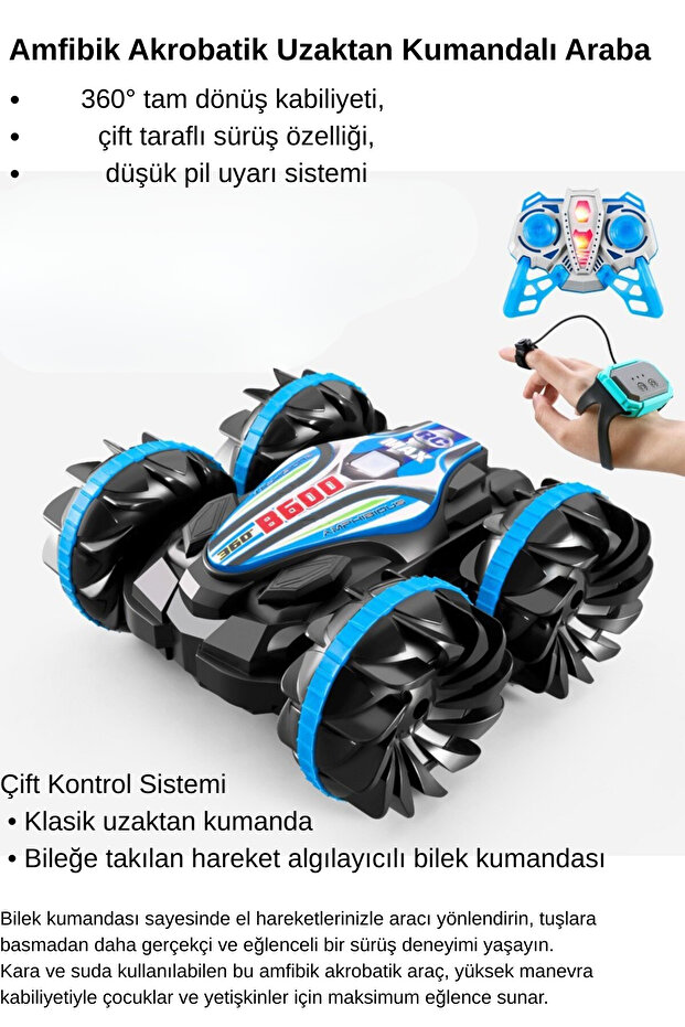 Drift Dublör Suda Ve Karada Giden Rc Araba - 3