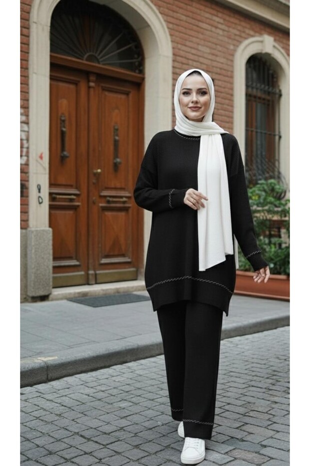 Anje Patterned Knitwear Set - 2